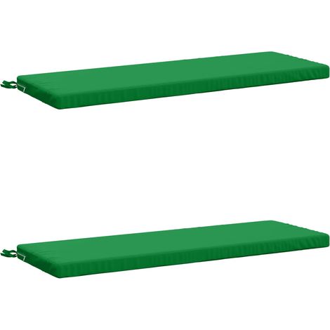 2-Piece Bench Cushions SOEST 100% Polyester Green vidaXL (1/5)