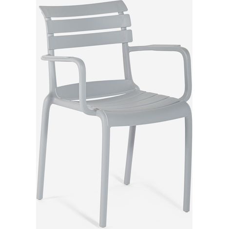 Chaise d'extérieur en polypropylène avec accoudoirs bar cuisine Satin - Turquoise