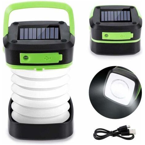 Camping Lantern, Solar and USB Rechargeable LED Camping Lantern Portable Foldable Lantern 3 Modes Camping Lamp with Power Bank Function for Camping Excursions Rescue Emergency (1/5)