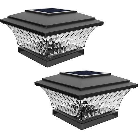 Borne solaire en 2 parties, éclairage LED extérieur pour terrasse, clôture, poteau-AquaForge