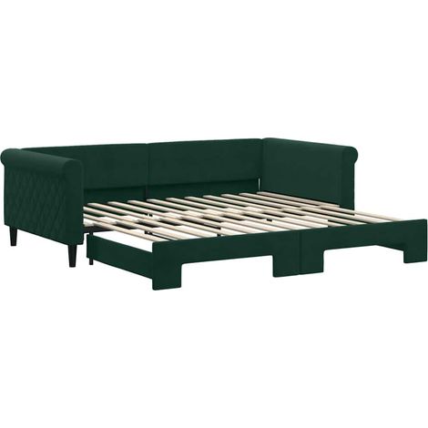 Maison Exclusive - Divano Letto con Letto Estraibile Verde Scuro 100x200cm Velluto