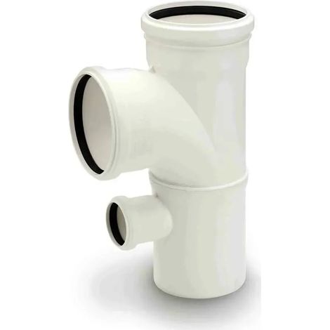 REHAU RAUPIANO PLUS Doppelabzweig einseitig DN 90/90/50, 87 Grad, max flow, 11009281002