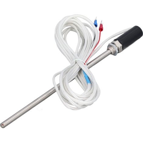 Câble d'extension de 5 m pour transmetteur de température numérique de type K, en acier inoxydable, avec sonde de remplacement pour capteur de température (1/5)