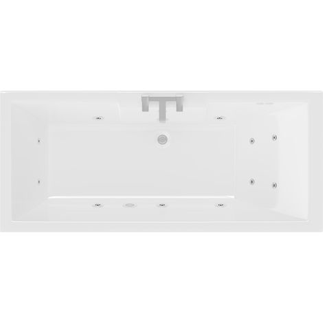 Legend 1700mm x 750mm Left Hand 12 Jet Chrome Flat Jet Single Ended Whirlpool Bath (1/5)