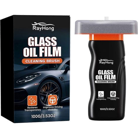 3 piècesNettoyant pour vitres de voiture, brosse de nettoyage pour pare-brise et vitres automobiles, nettoyant pour une meilleure clarté du pare-brise (1/5)