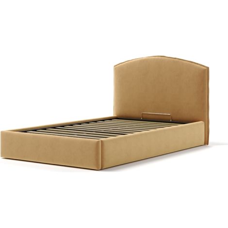 letto piazza e mezza contenitore "moon" in tessuto arancione 120x190 cm