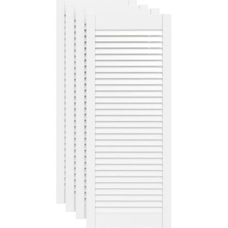 vidaXL Ante a Lamelle 4 pz Bianche 99,3x39,4 cm in Legno di Pino
