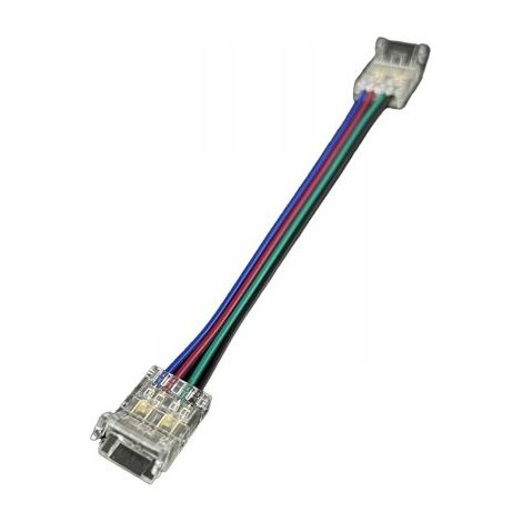 10 Pezzi Connettore Trasparente Invisibile 10mm RGB 4 PIN per Collegare Strisce LED