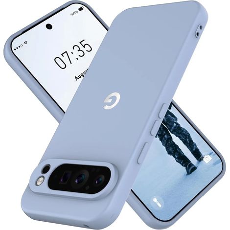 (Gris, Google Pixel 7) Coque de téléphone en silicone souple et hypoallergénique, protection antichoc (1/5)