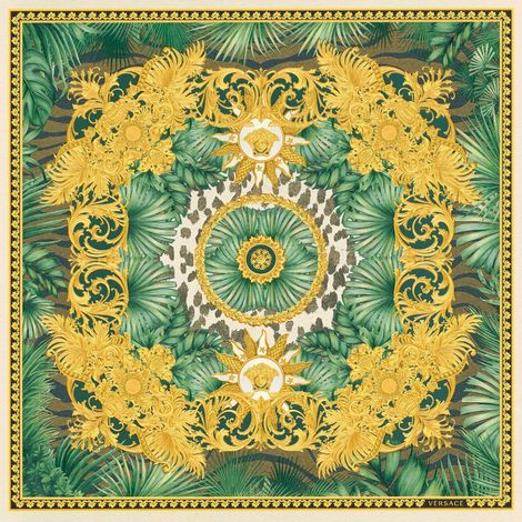 Papier peint baroque jungle Tapisserie imprimé animal crème et marron Papier peint luxe à ornements idéal pour chambre (1/2)