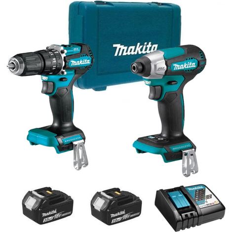 Perceuse Makita dlx2414aj sans fil 18 2 batteries 2Ah