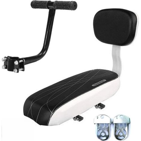 1 Coussin arrière vélo, dossier et accoudoirs, cuir PU, pour porte-bagages, compatible VTT et ville (1/5)