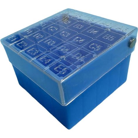 Blaue gefrorene Probenröhrenbox (1/5)