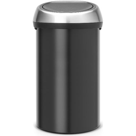 Papelera de 60 L Negra Mate - Cubo Táctil - Brabantia