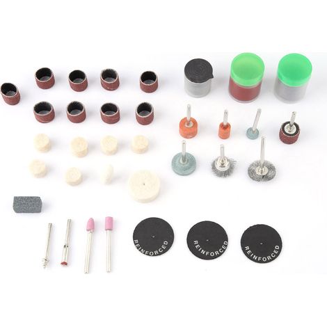 Accessoires pour meuleuse électrique, 105 pièces d'accessoires pour outils rotatifs de différentes tailles avec coffret en bois pour artisans