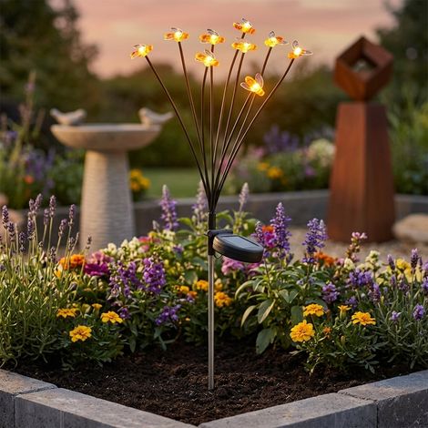 8-Stem BeeLights Solar Garden Stake Light (1/2)