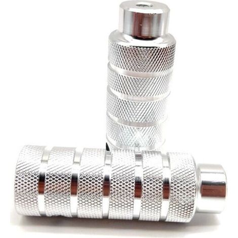 2 Pièces Repose Pieds de Vélo en Alliage d'aluminium Pied Pegs Pédale Repose-Pieds Cylindriques Piquets de Vélo Antidérapants Pegs Accessoires de Vélo pour Bike Pegs(argent) (1/5)
