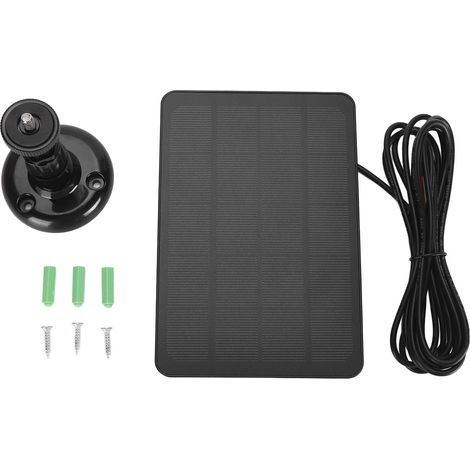 Ortviai Panneau Solaire 10 W pour Sonnette Vidéo Google Nest, Doorbell 3/4 Plus, 3+ et 2K – Câble de 3 m, Montage Réglable (1/5)