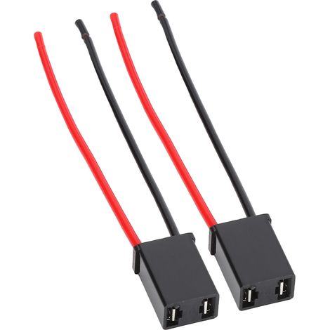 2Pcs Connecteur de Lampe Femelle Kit de Câblage pour Modif DIY Remplacement Prise 12V-24V ABS Cuivre (1/5)