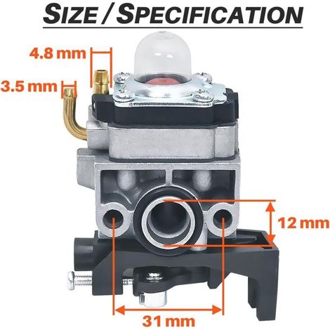 KINZON Vergaser für Honda GX25, GX35, GX50, HHT35, HHT35S, Teilenummer 16100-Z0Z-034 815, Motorsense, Laubbläser und 4-Takt-Motoren – Vergaser-Reparatursatz mit Filter, Dichtung und Zündkerze (1/5)
