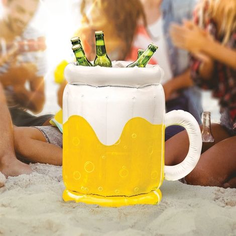 Grande glacière gonflable, glacière flottante pour boissons, idéale pour les fêtes, flotteur 2 en 1 pour piscine et accessoires de fête, décorations pour fêtes d'été (1/5)