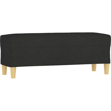 vidaXL Banco de tela negro 100x35x41 cm (1/2)