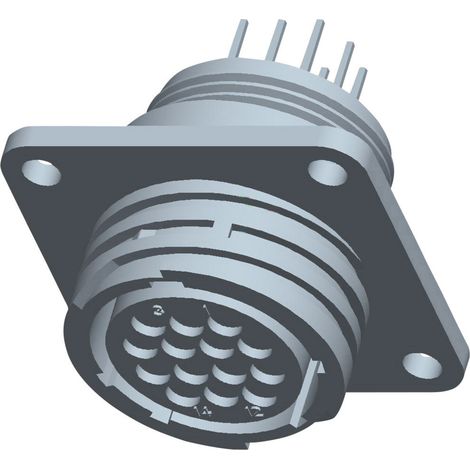 TE Connectivity 213729-9 Cosse cylindrique mâle embase mâle Nombre total de pôles: 14 Série (connect