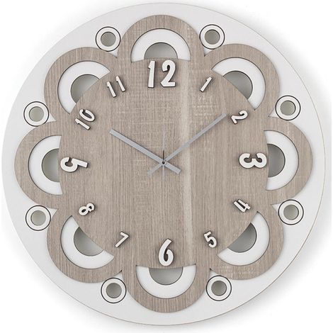 Orologio da parete tondo D30 in legno laminato BRC - MARGHERITA