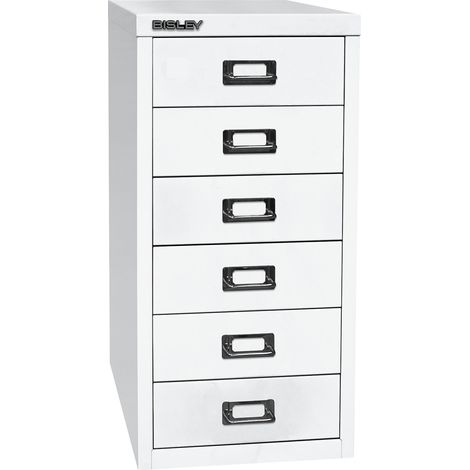 BISLEY, MultiDrawer™ série 29, format A4, 6 tiroirs, blanc