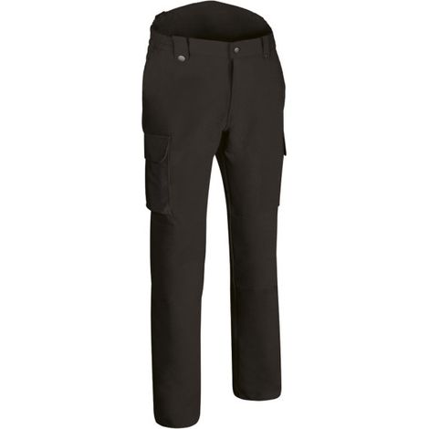 Pantalón de trabajo elástico reforzado multibolsillos, tejido bi-elástico complex BULL 42 Negro