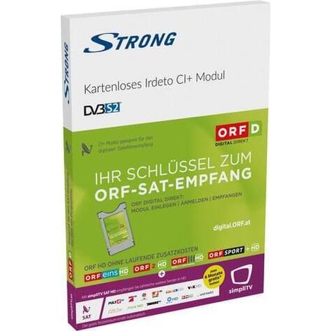 Decodificador strong irdccaci-14+atv2 sin tarjeta ORF compatible DVB-S2