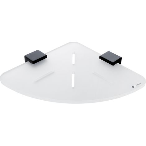 Nimco Étagère d'angle en plexiglas, avec fixation noire, Kibo Ki-X208-90 (1/4)
