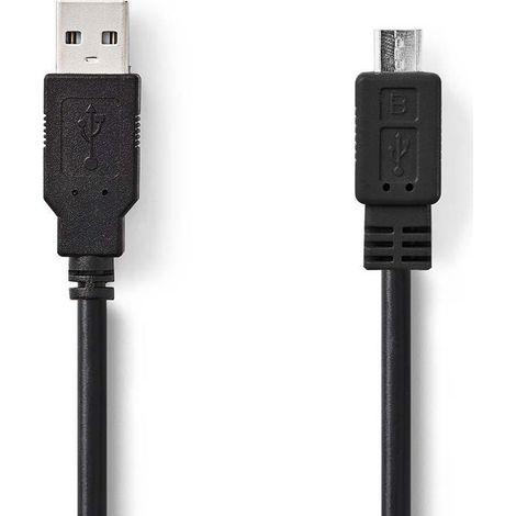 Cable usb usb 20 usb a macho usb micro b macho 480mbps niquelado 100m redondo pvc negro caja