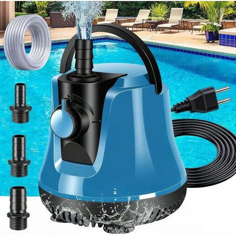Mini Pompe À Eau Pompe Submersible 3800 L/H 65W Pompe Vide Cave Hauteur de Refoulement  pour Jardin, Aquarium, Étang, Fontaine (1/5)