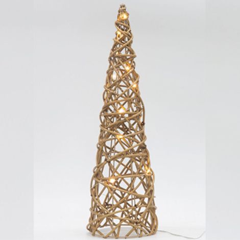 Árbol de Navidad LED Dorado 75cm, Diseño Moderno con Luces Cálidas