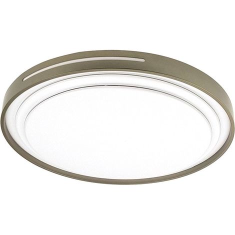Plafonnier Argus 36W, blanc/cuir, 3528 lm, 39 x 39 x 7,5 cm, commande réglable