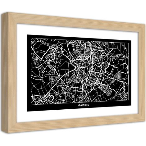 Quadro con cornice, Piano regolatore di Madrid - 90x60 (1/5)