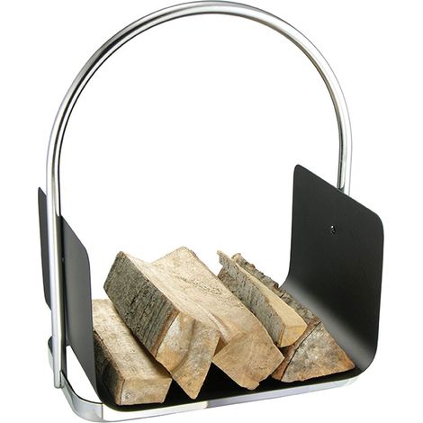Kaminholz Tragekorb mit extra breitem Griff - 48x41x30 cm - Brennholz Kamin Holzkorb Feuerholz Korb Schale