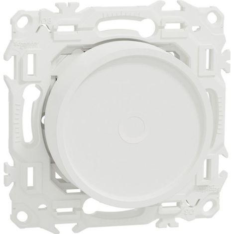 Variateur rotatif connecté - 2 ou 3 fils - Zigbee - Odace - Wiser - S920513 - Schneider - Blanc craie