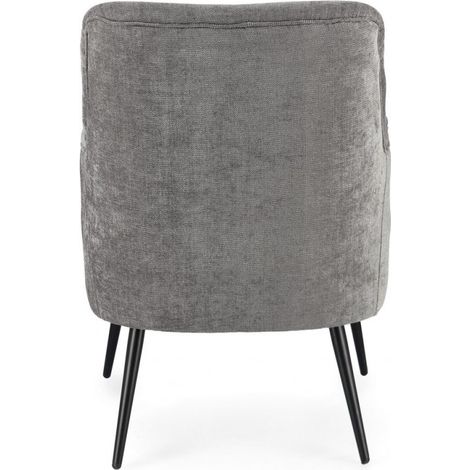Poltrona Tessuto Marrone Moderno da Interno - CALEB - Colore: Grigio (1/5)