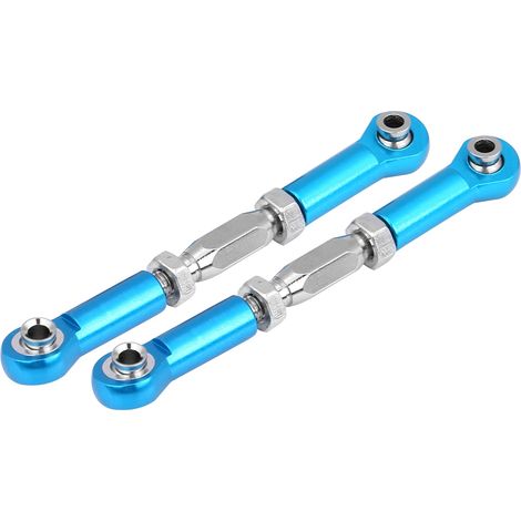 Tige de direction en alliage d'aluminium usinée CNC pour voiture RC, pièces de rechange et amélioration (Bleu) (1/5)