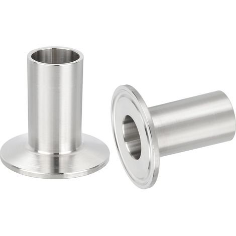 Raccord Hygiénique En Acier Inoxydable 304, 2pcs Bride De Soudure Longue Raccord De Tube 1"(25mm) Connecteur De Tube OD 50.5mm Bride De Manchon OD Pour Brasserie (1/5)