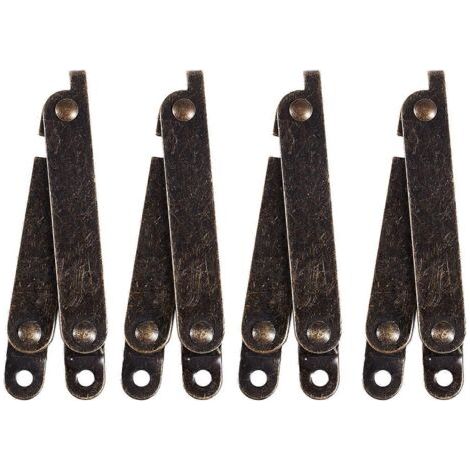 Charnière de support de couvercle pliant rotatif pour boîte à meubles, couleur bronze, lot de 4 (1/5)
