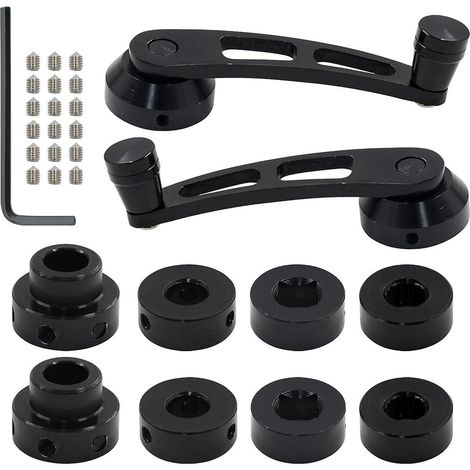 Fensterkurbelgriff Universal für Auto- und Kombitüren, 1 Paar, Schwarz (1/5)