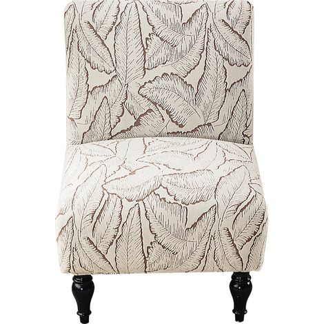 Housse de canapé 1 place Fleur de roseau en Jacquard Housses de canapé sans accoudoirs Protège-fauteuil, Kaki (1/5)