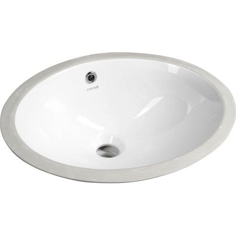 Sapho – Lavabo à encastrer céramique 49x38 cm – Dimensions intérieures 43x33 cm – Hauteur 19 cm – Sans trou robinet – TP211