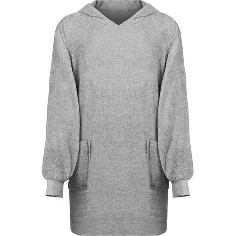 vidaXL Sweat à capuche couverture KINN Gris L Coton (1/5)