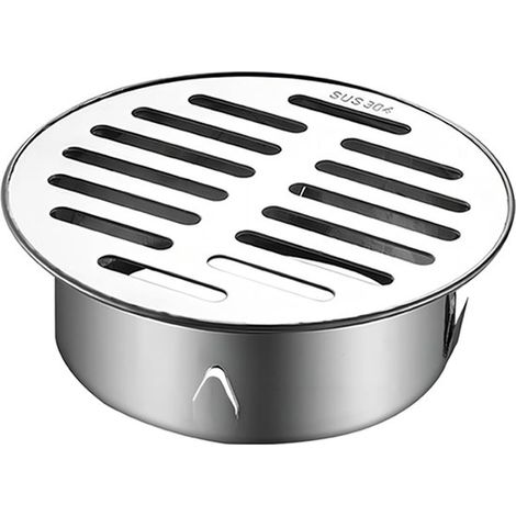 Desagüe de piso，Desagüe de balcón de acero inoxidable con sistema antibloqueo，Desagüe redondo con sistema antibloqueo (boca plana de 150 mm) (1/2)