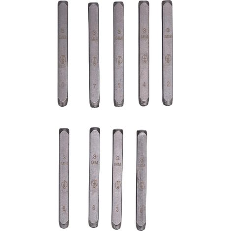 Metallstempel-Set, 3 mm, 40Cr Kohlenstoffstahl, Stempel mit Kunststoffbox für die Schmuckherstellung (Armbänder, Ringe, Schmuck) (1/5)