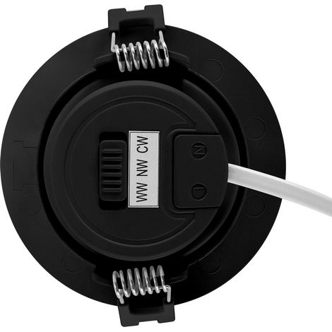 Foco de techo negro 5W IP20 4000K moni Ideus 03859 (1/3)